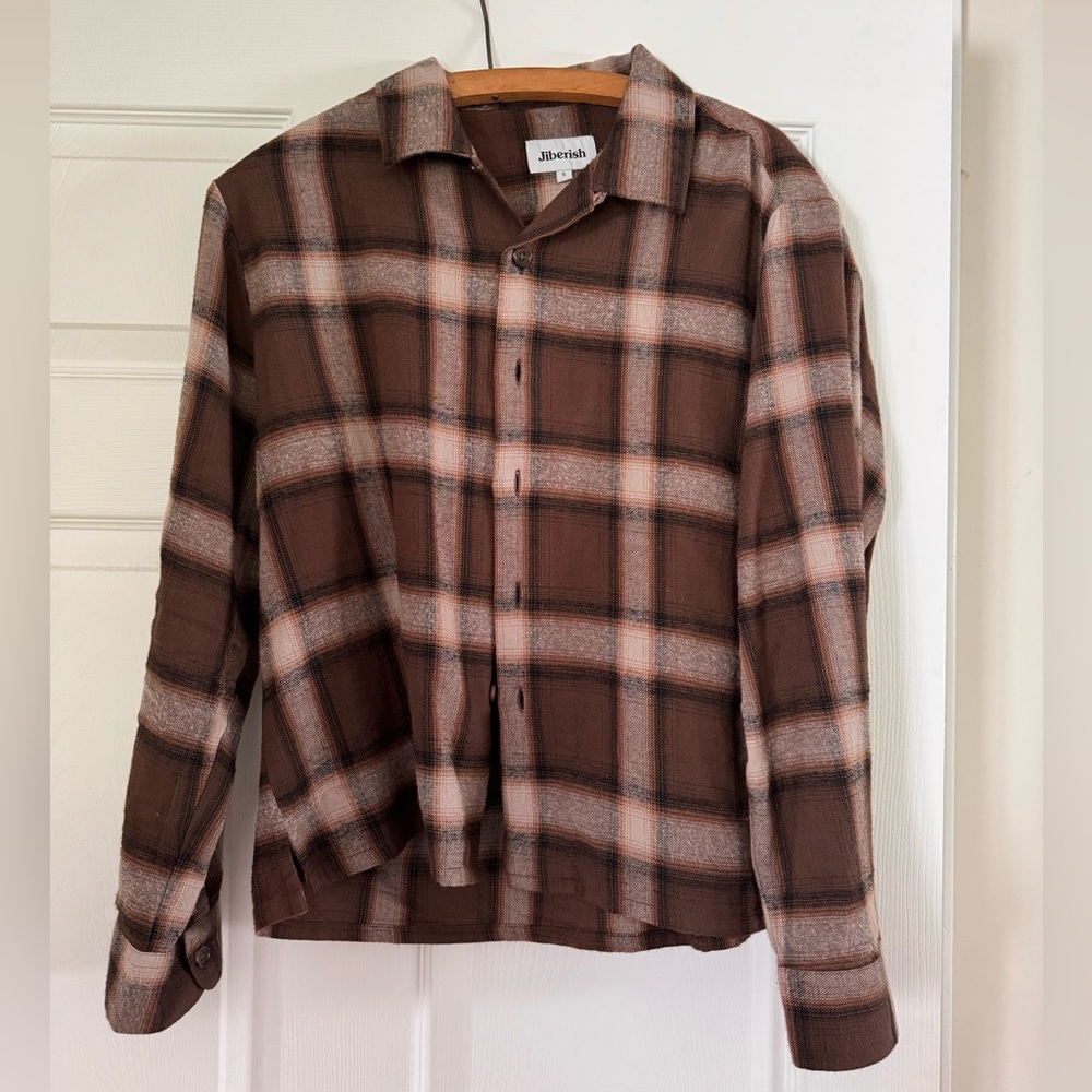 Jiberish Cropped Flannel size Small